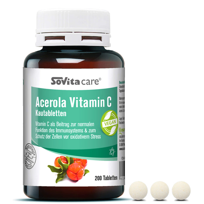 Sovita care Acerola Vitamin C Kautabletten, 200 St KTA