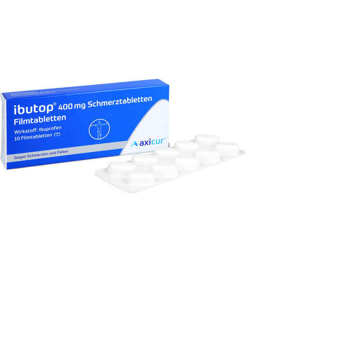 ibutop 400 mg Schmerztabletten Reimport axicorp, 10 pcs. Tablets