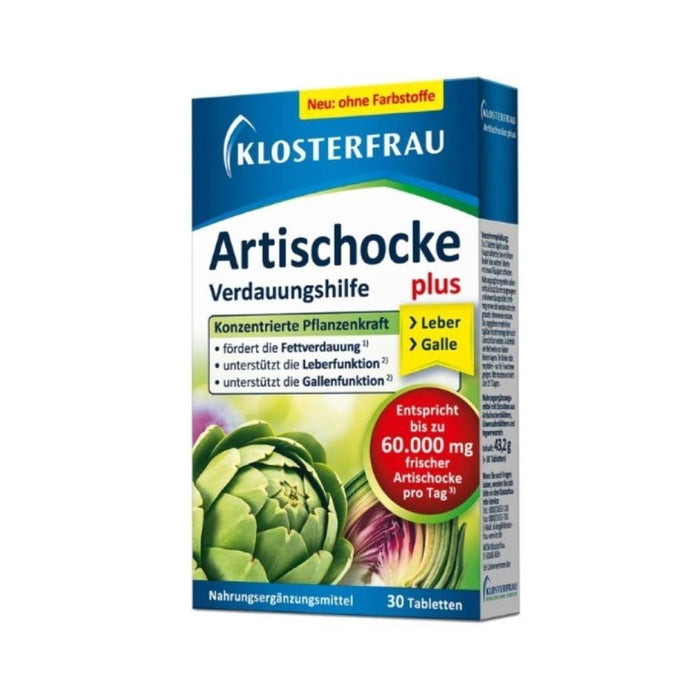 KLOSTERFRAU Artischocke plus Löwenzahn + Ingwer Verdauungshilfe Tabletten, 30 pcs. Tablets