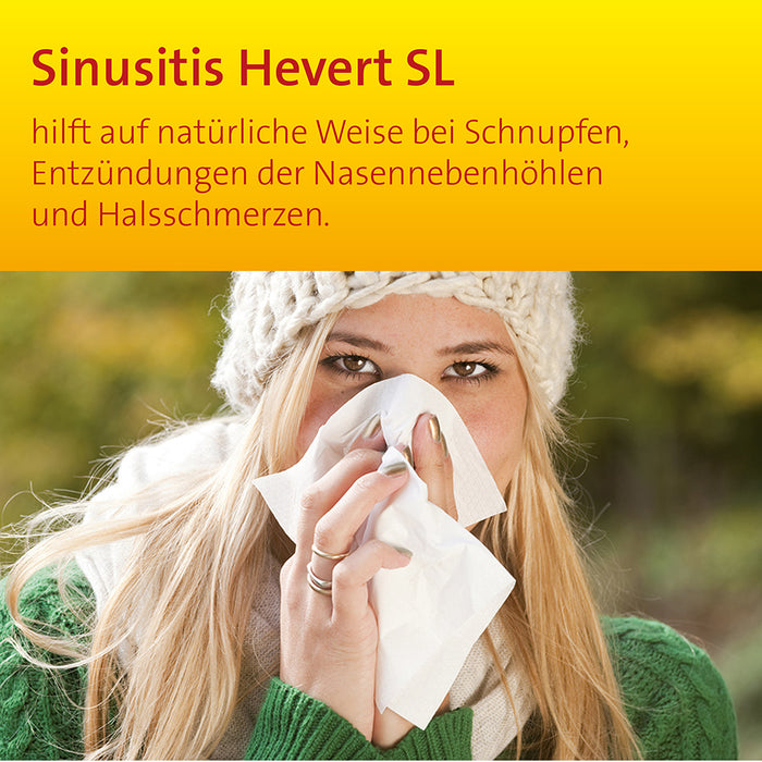 Sinusitis Hevert SL bei Schnupfen und Entzündungen der Nasennebenhöhlen, 40 St. Tabletten