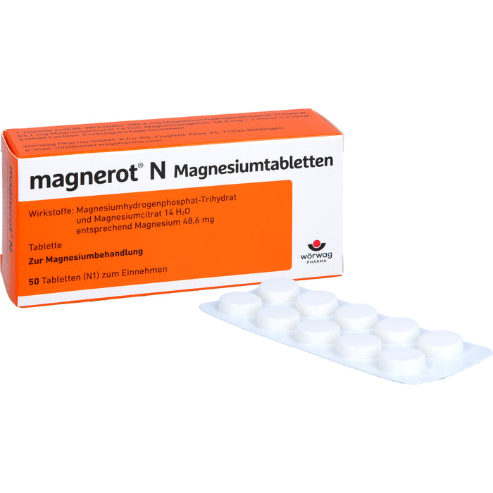 magnerot N Magnesiumtabletten, 50 pc Tablettes