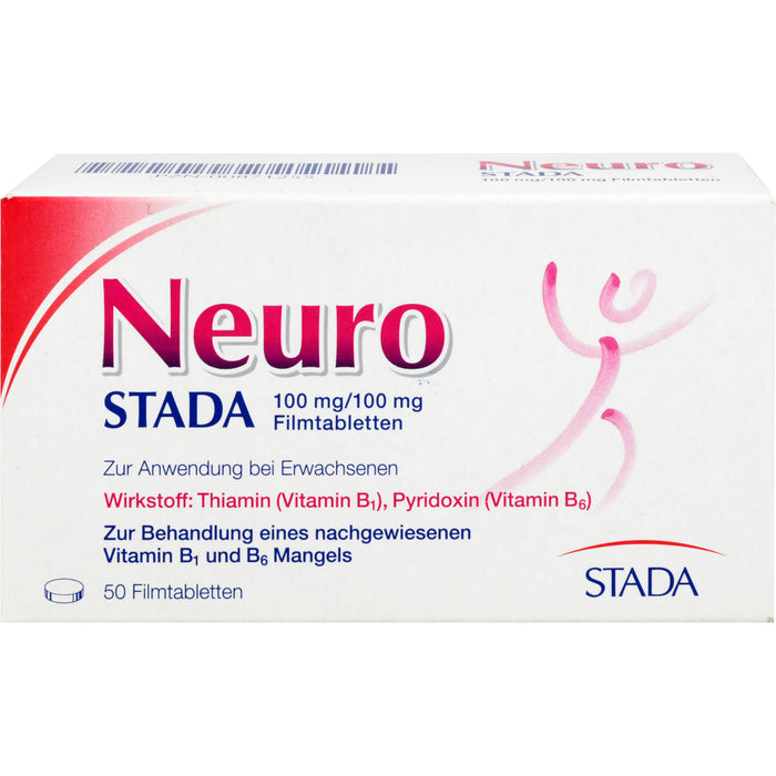 STADA Neuro Filmtabletten bei nachgewiesenem Vitamin B1 und B6 Mangel, 50 St. Tabletten