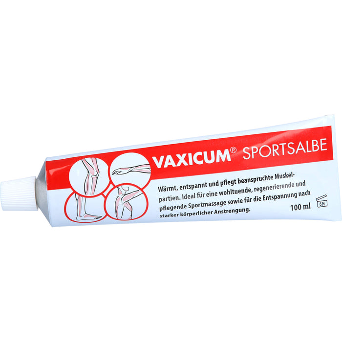 VAXICUM Sportsalbe wärmt, entspannt und pflegt beanspruchte Muskelpartien, 100 ml Onguent