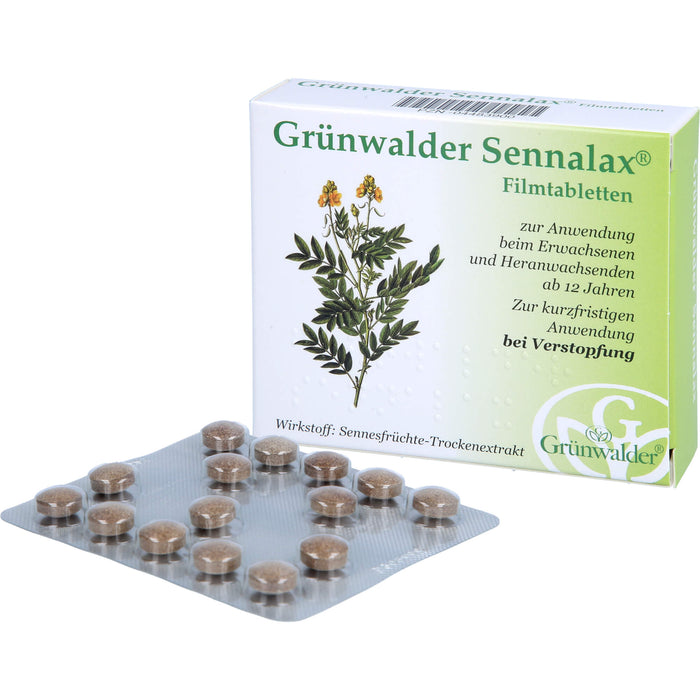 Grünwalder Sennalax Filmtabletten bei Verstopfung, 30 St. Tabletten