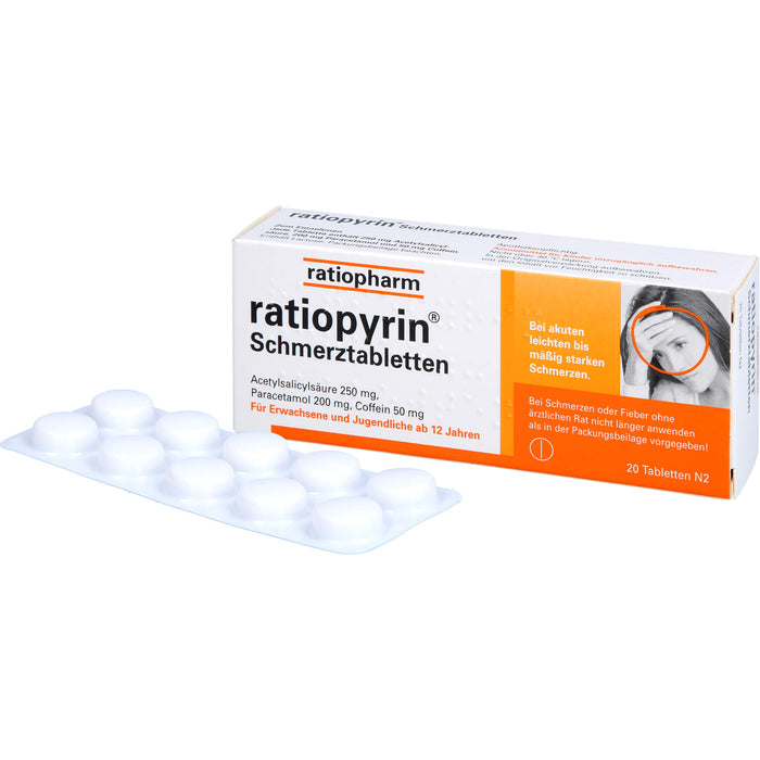 ratiopyrin Schmerztabletten, 20 pcs. Tablets