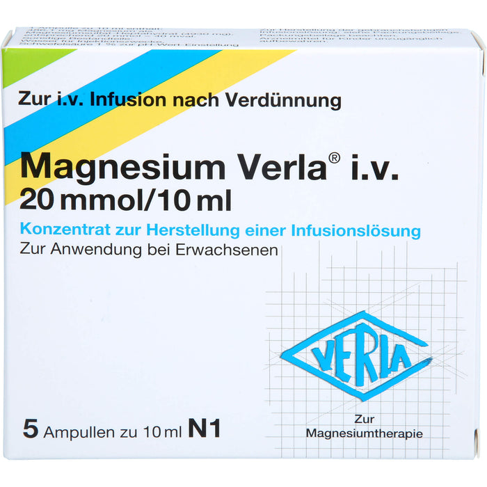 Magnesium Verla Iv20mmol10, 5 St IFK