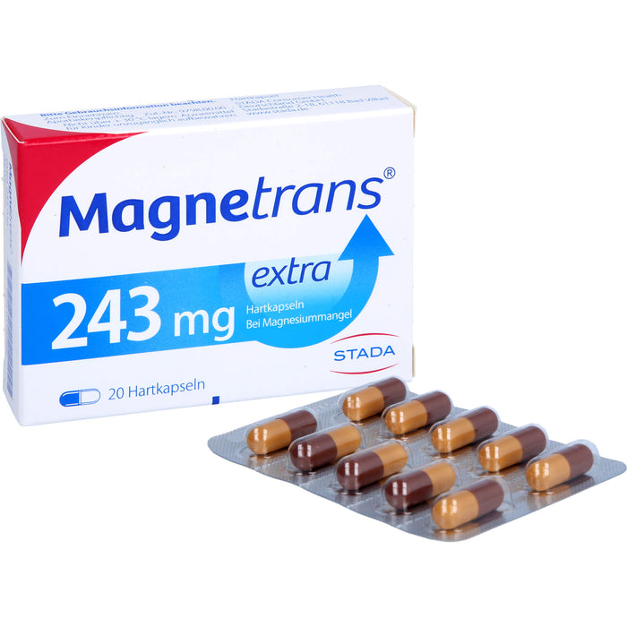 Magnetrans extra 243 mg Hartkapseln bei Magnesiummangel, 20 pc Capsules