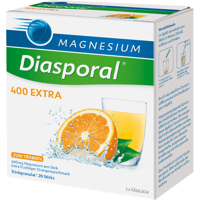 Magnesium-Diasporal 400 extra Trinkgranulat, 20 pcs. Sachets