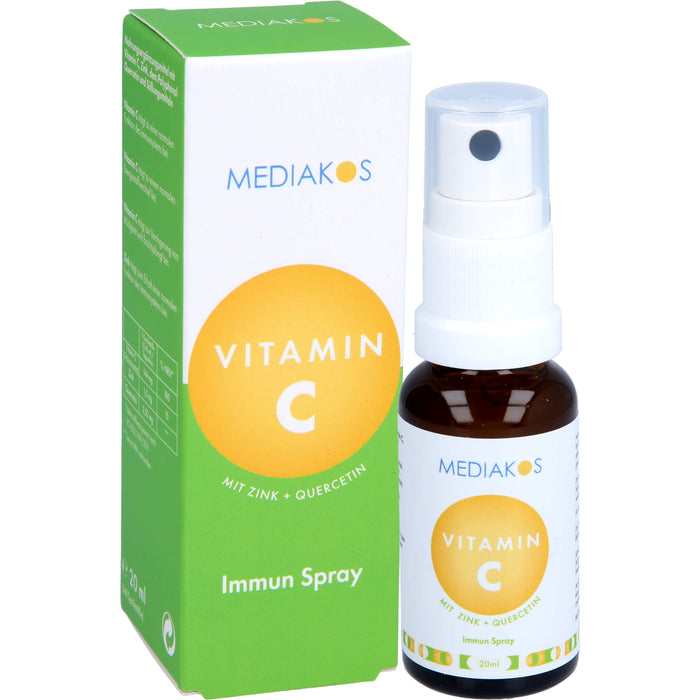 Vitamin C + Zink + Quercetin Mediakos Immun Spray, 20 ml SPR