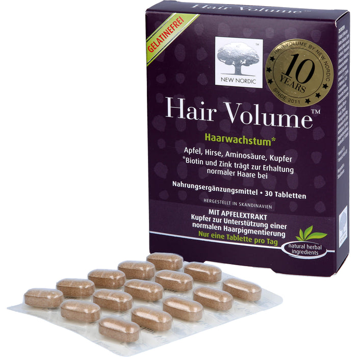 NEW NORDIC Hair Volume Haarwachstum Tabletten, 30 St. Tabletten