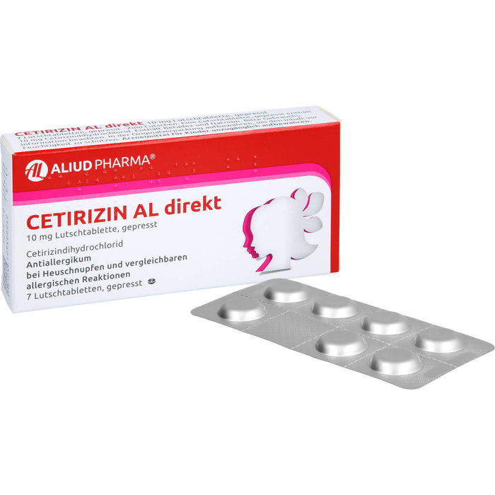 Cetirizin AL direkt 10 mg Lutschtabletten bei Allergien, 7 pc Tablettes