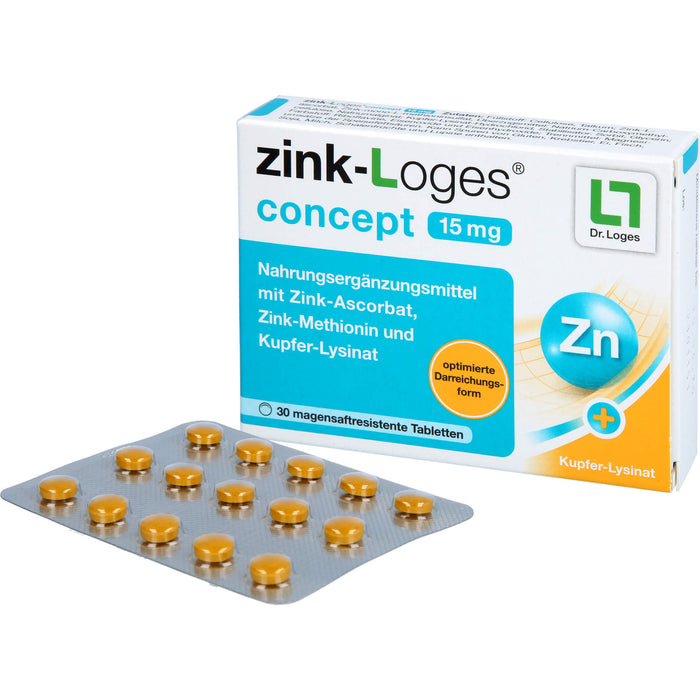 Zink-loges Concept 15mg, 30 St TMR