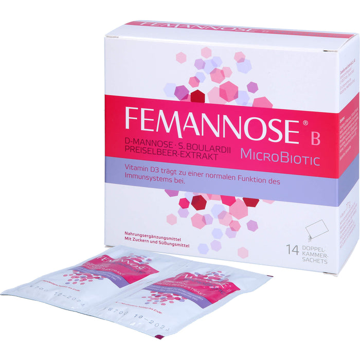 FEMANNOSE B MicroBiotic Pulver trägt zu einer normalen Funktion des Immunsystems bei, 14 pc Sachets