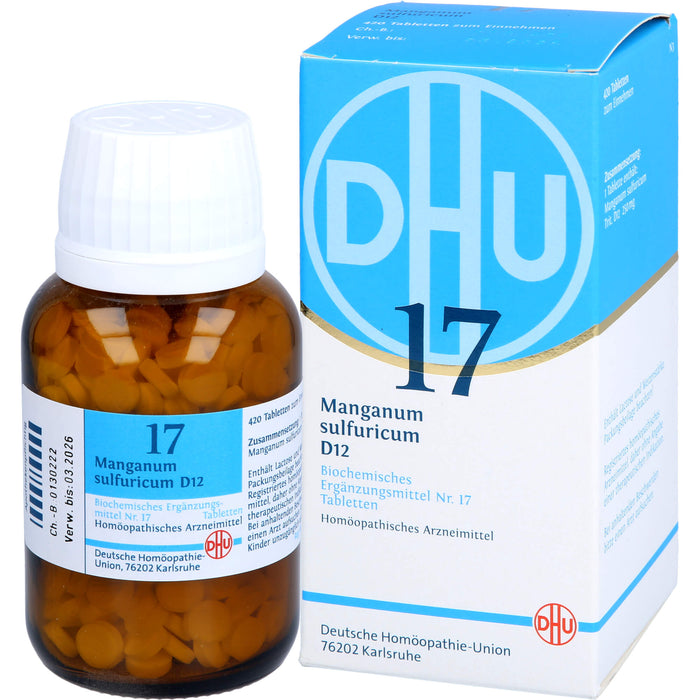 DHU Schüßler-Salz Nr. 17 Manganum sulfuricum D12 Tabletten, 420 pcs. Tablets