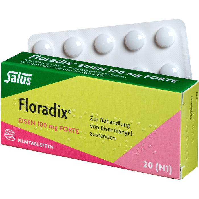 Floradix Eisen 100 mg forte Filmtabletten, 20 pcs. Tablets