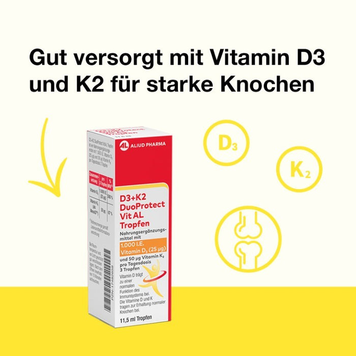 D3+K2 DuoProtect Vit AL 1000 I.E./50 ug Tropfen, 11.5 ml Lösung