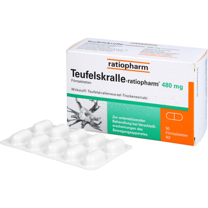 Teufelskralle-ratiopharm 480 mg Filmtabletten, 50 St. Tabletten