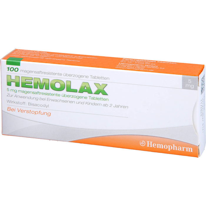 Hemolax 5mg Tmr, 100 St TMR