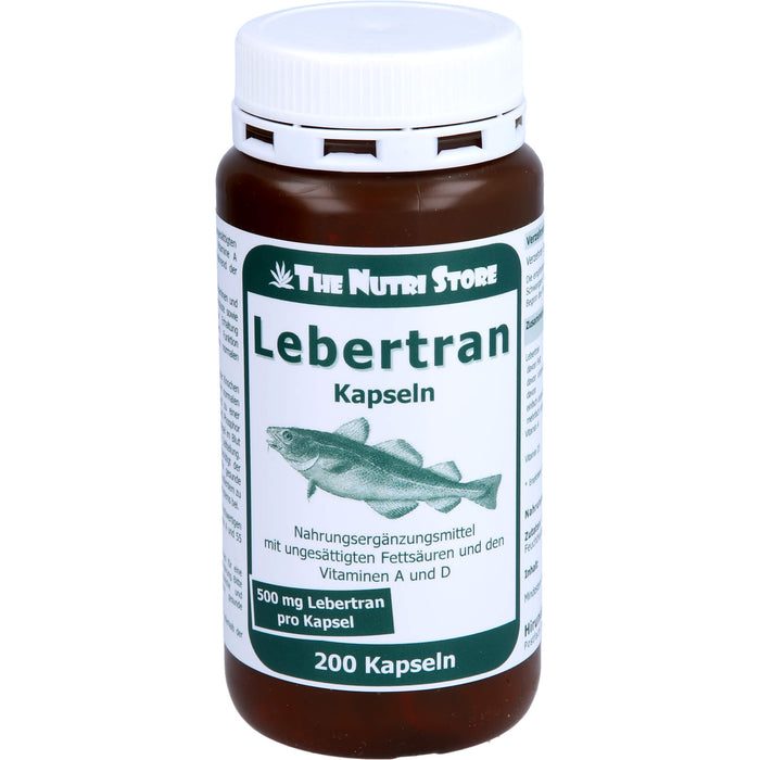 THE NUTRI STORE Lebertran 500 mg Kapseln, 200 pcs. Capsules