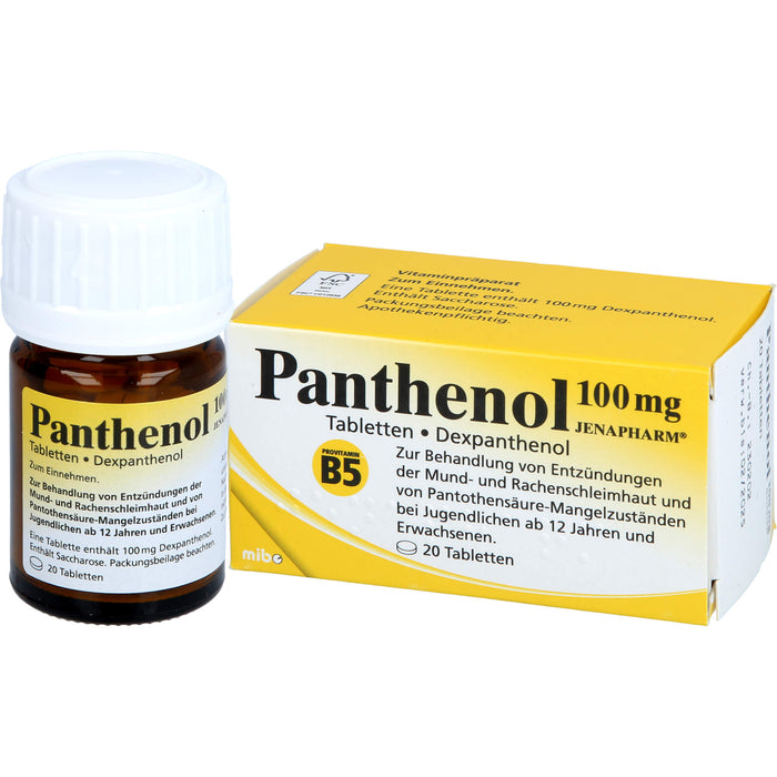 Panthenol 100 mg JENAPHARM Tabletten, 20 St. Tabletten