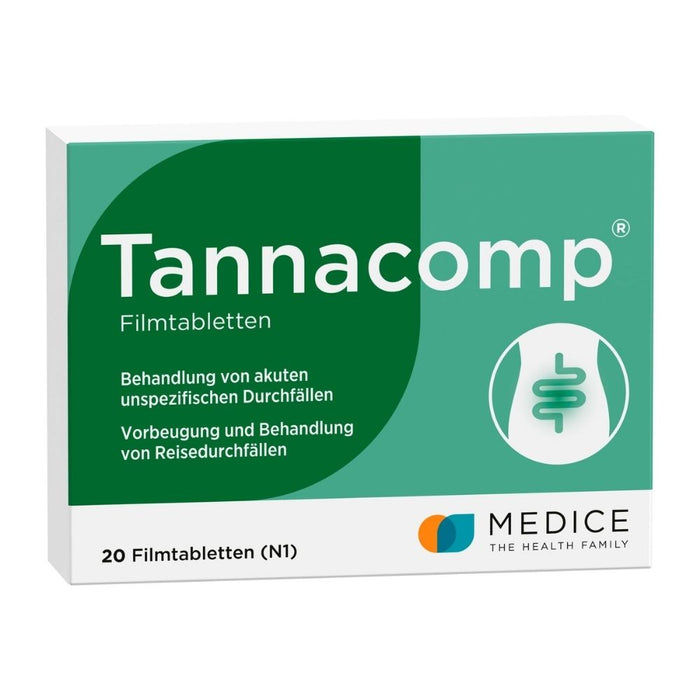 Tannacomp Filmtabletten bei Durchfall, 20 pc Tablettes