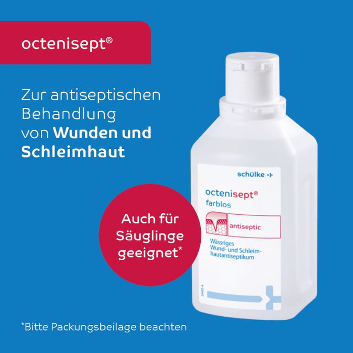 octenisept - wässriges Wund- und Schleimhautantiseptikum mit guter Verträglichkeit, schmerzfreier Anwendung und schneller Wirkung, 500 ml Solution