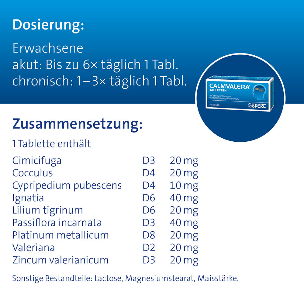 Calmvalera Tabletten, 50 St. Tabletten Hevert-Testen