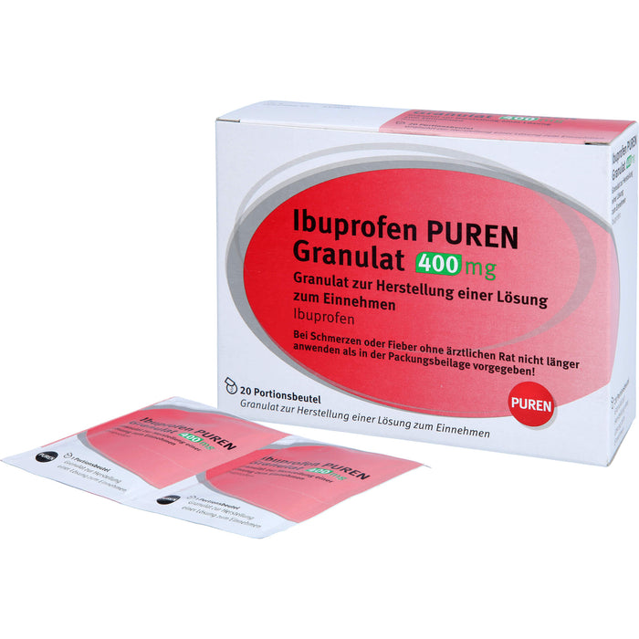 Ibuprofen PUREN Granulat 400 mg, 20 pcs. Sachets