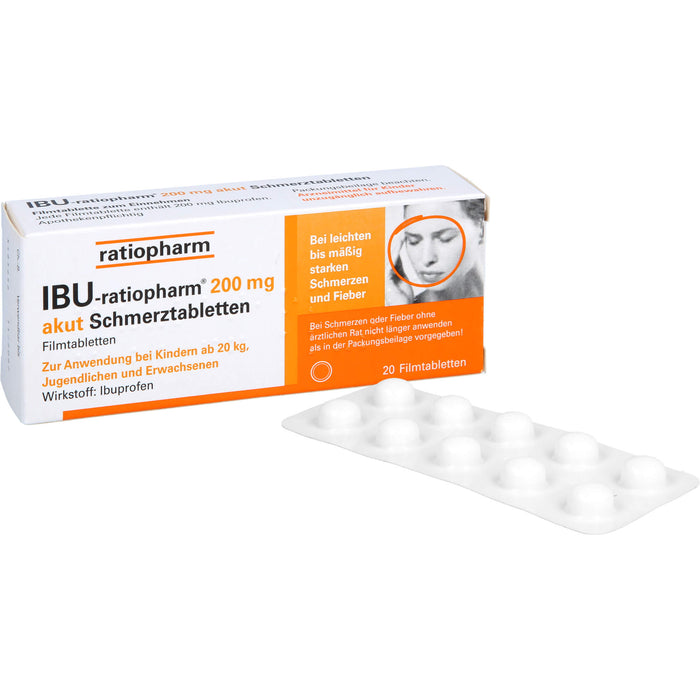 Ibu-ratiopharm 200 akut Tabletten, 20 St. Tabletten