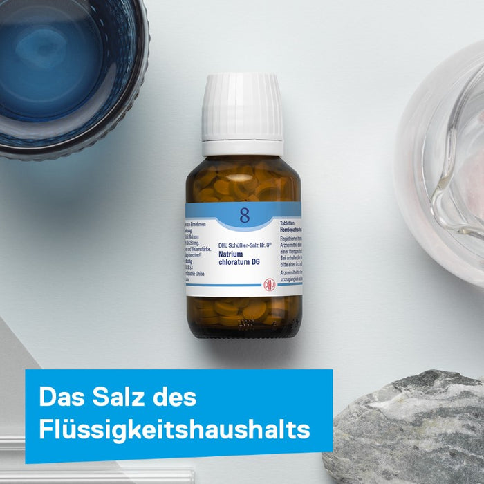 DHU Schüßler-Salz Nr. 8 Natrium chloratum D12 – Das Mineralsalz des Flüssigkeitshaushalts – das Original – umweltfreundlich im Arzneiglas, 900 St. Tabletten