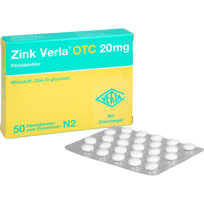 Zink Verla OTC 20mg, Filmtbl., 50 St FTA