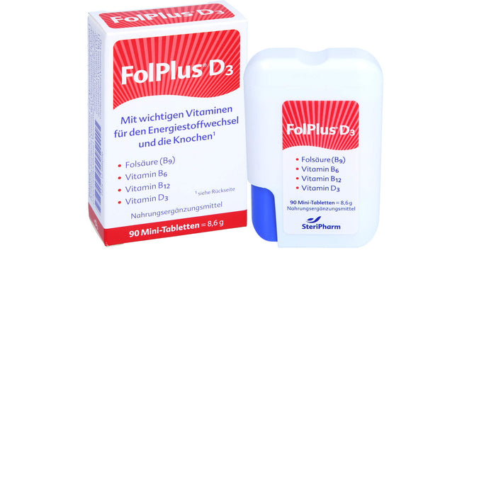 FolPlus + Vitamin D3 Mini-Tabletten, 90 pc Tablettes