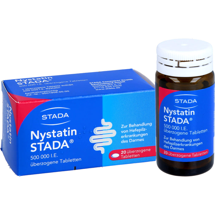 Nystatin STADA Tabletten bei Hefepilzerkrankungen des Darmes, 20 St. Tabletten