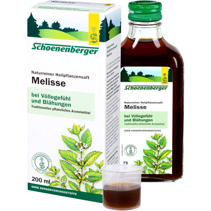 Schoenenberger Naturreiner Heilpflanzensaft Melisse, 200 ml Solution