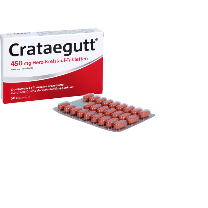 Crataegutt 450 mg Herz-Kreislauf-Tabletten, 50 pc Tablettes