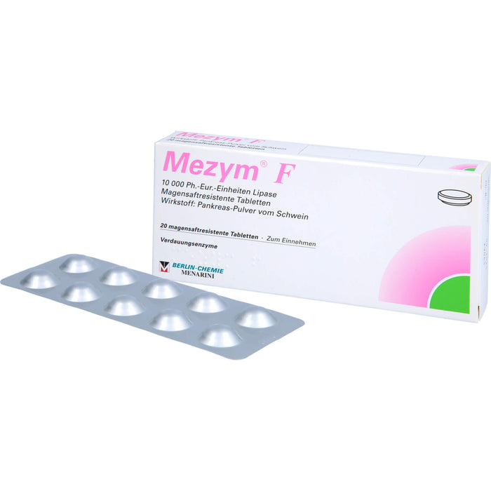 BERLIN-CHEMIE Mezym F Filmtabletten Verdauungsenzyme, 20 pc Tablettes