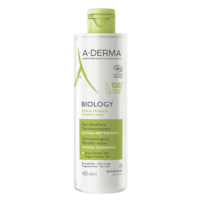 A-DERMA BIOLOGY Feuchtigkeitsspendendes Dermatologisches Mizellenwasser, 400 ml Lotion