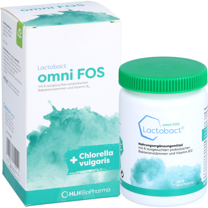 Lactobact omni FOS Kapseln - Die einzigartige Kombination aus der Chlorella vulgaris Alge und Probiotikum, 60 pcs. Capsules