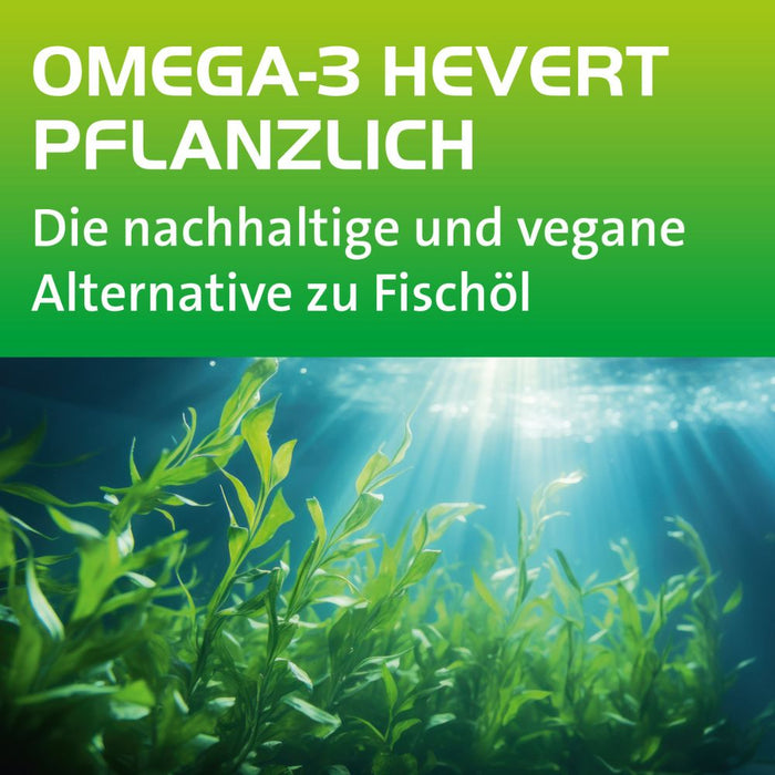 Omega-3 Hevert pflanzlich für eine gesunde Herzfunktion, Gehirnleistung und Sehkraft, 120 St. Kapseln