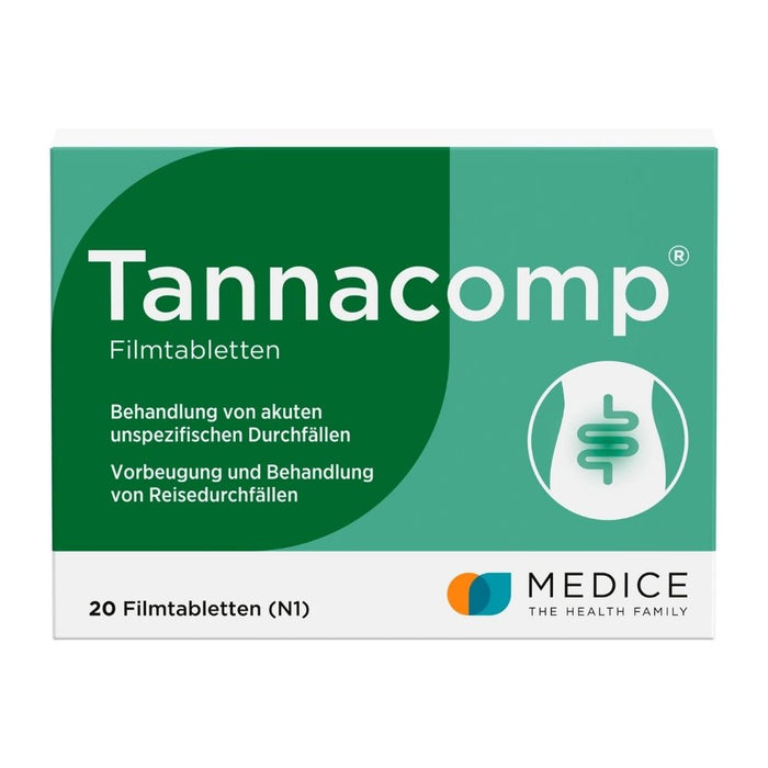 Tannacomp Filmtabletten bei Durchfall, 20 pcs. Tablets