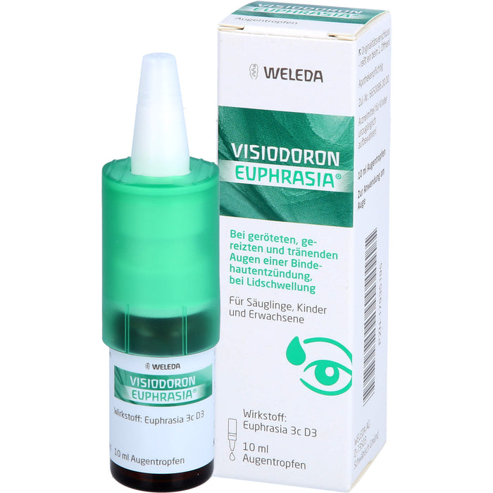 WELEDA Visiodoron Euphrasia Augentropfen bei geröteten, gereizten und tränenden Augen, 10 ml Lösung