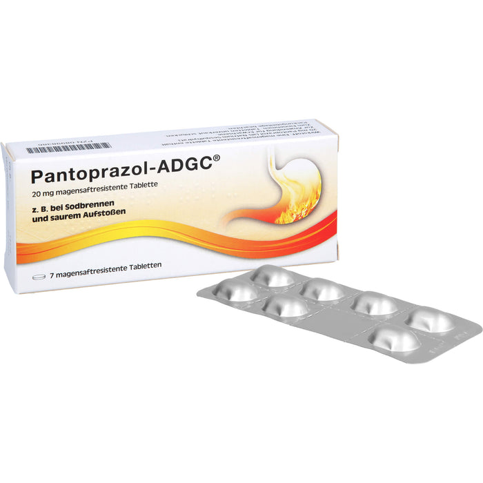 Pantoprazol-ADGC bei Sodbrennen und saurem Aufstoßen Tabletten, 7 pcs. Tablets