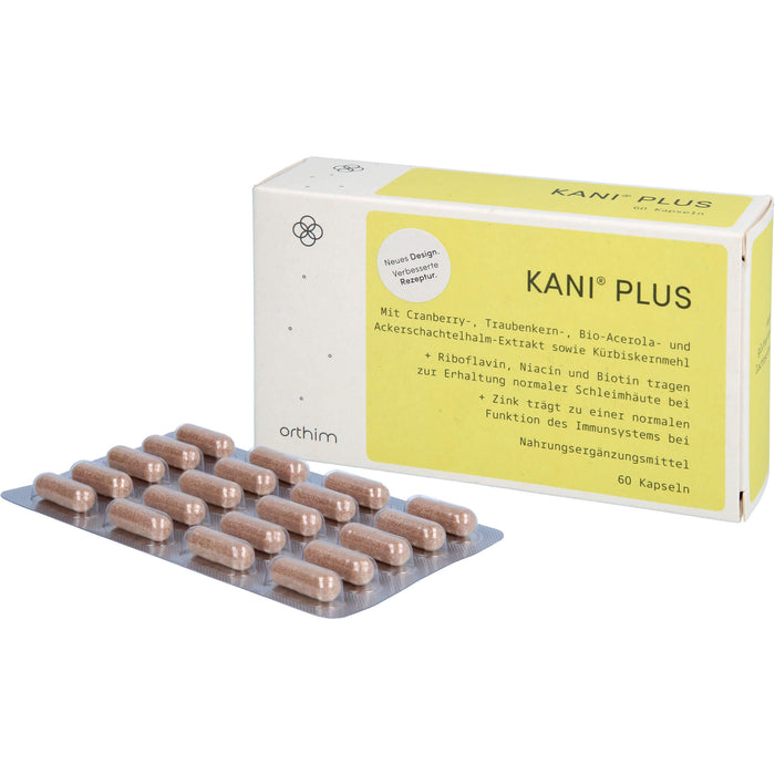 Kani plus + Kapseln zur Gesunderhaltung der Blase, 60 pcs. Capsules