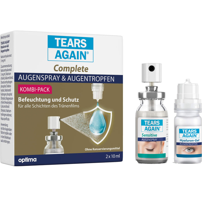 TEARS AGAIN Complete Augenspray & Augentropfen (ohne Konservierungsmittel), 2X10 ml KPG