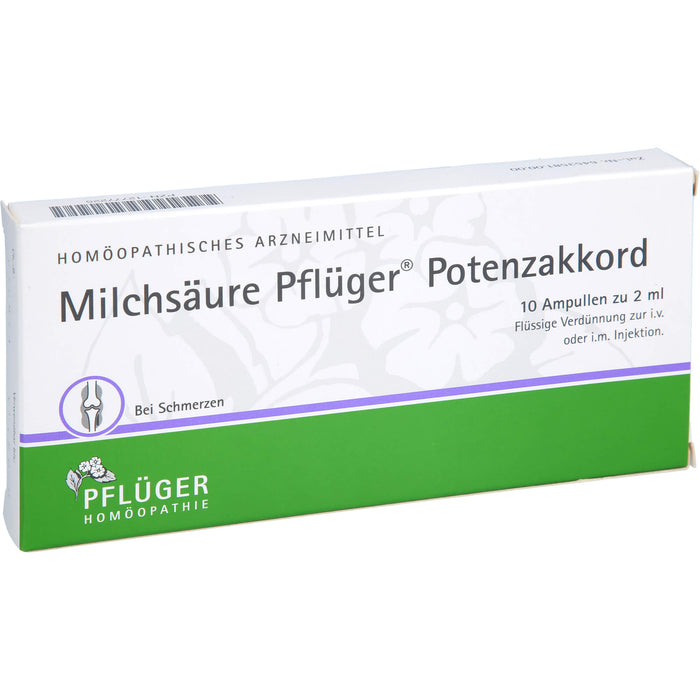 Milchsäure Pflüger Potenzakkord flüssige Verdünnung, 10 pc Ampoules