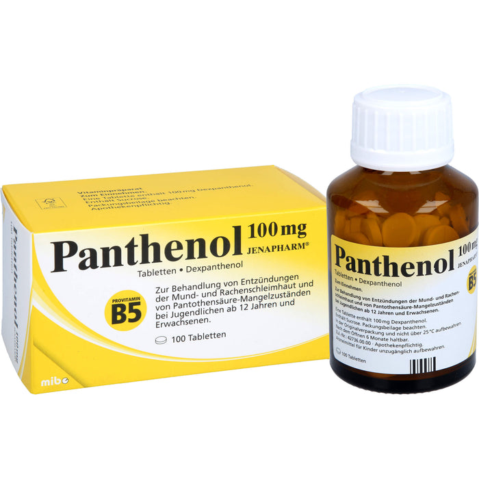 Panthenol 100 mg JENAPHARM Tabletten, 100 pc Tablettes