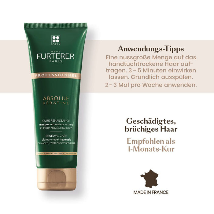 René Furterer Absolue Keratin aufbauende Maske, 250 ml Lotion