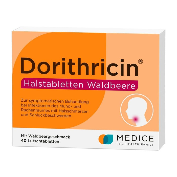 Dorithricin Halstabletten Waldbeere, 0,5 mg / 1,0 mg / 1,5 mg, Lutschtabletten, 40 St. Tabletten