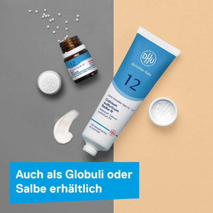 DHU Schüßler-Salz Nr. 12 Calcium sulfuricum D6 – Das Mineralsalz der Gelenke – das Original – umweltfreundlich im Arzneiglas, 200 St. Tabletten