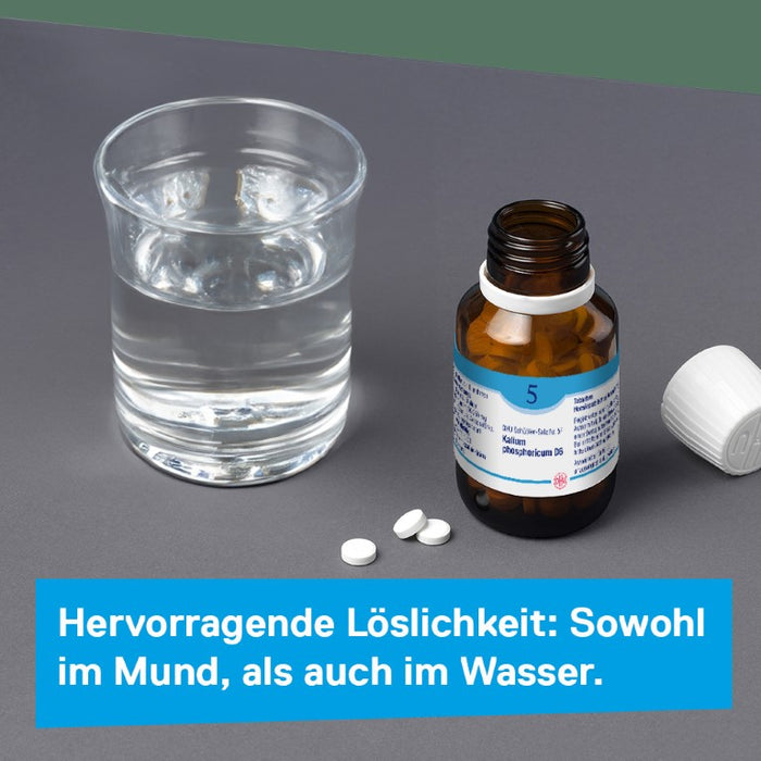 DHU Schüßler-Salz Nr. 5 Kalium phosphoricum D12 – Das Mineralsalz der Nerven und Psyche – das Original – umweltfreundlich im Arzneiglas, 200 pc Tablettes